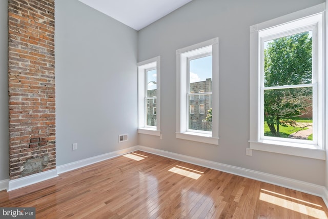 empty room featuring light hardwood / wood-style flooring