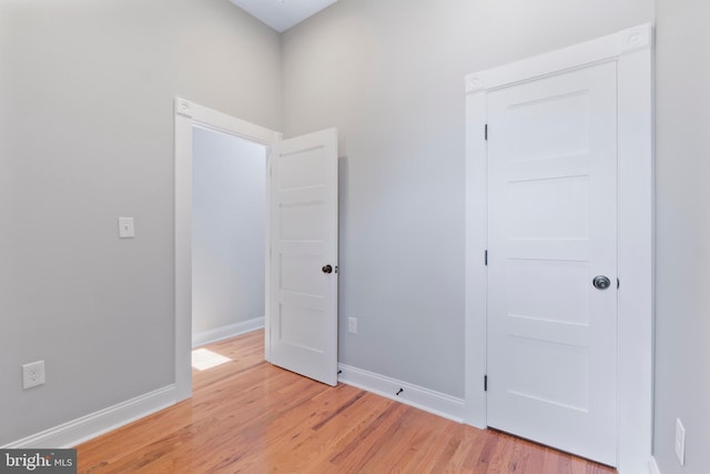 empty room featuring light hardwood / wood-style floors