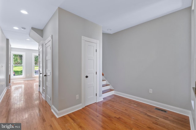 interior space featuring wood-type flooring