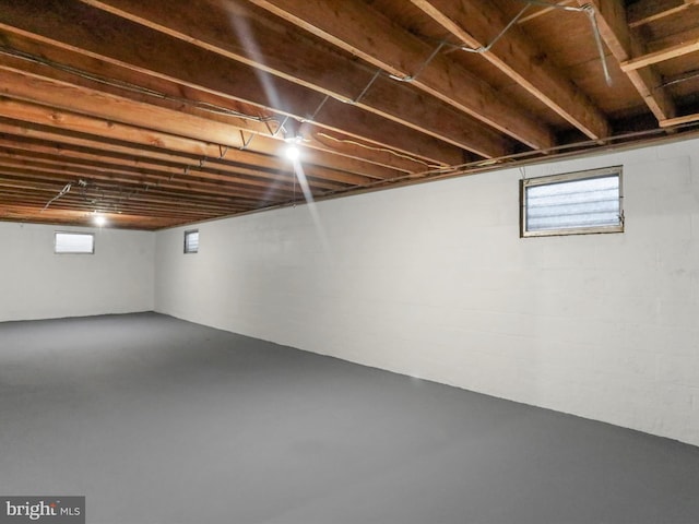 view of basement