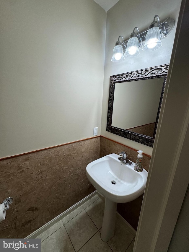 bathroom featuring tile patterned flooring