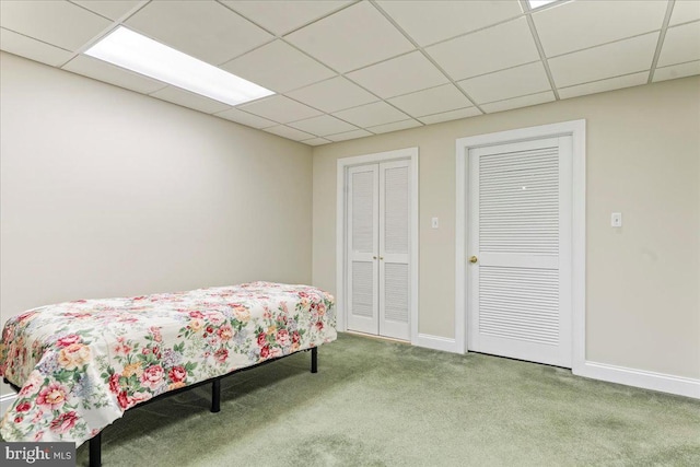 bedroom featuring carpet