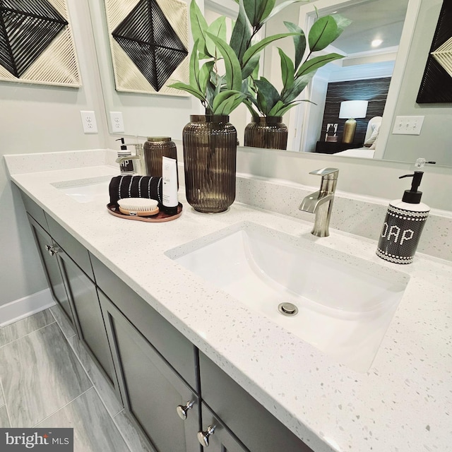 bathroom featuring vanity