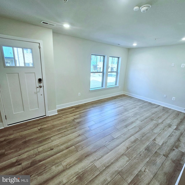 entryway featuring light hardwood / wood-style flooring