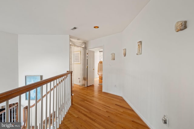 hall featuring light wood-type flooring