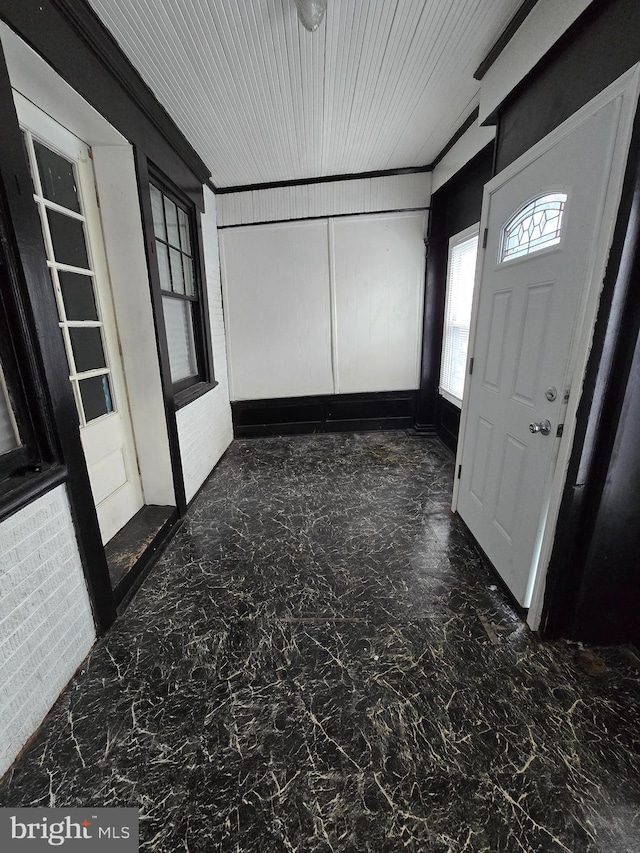 entrance foyer with ornamental molding