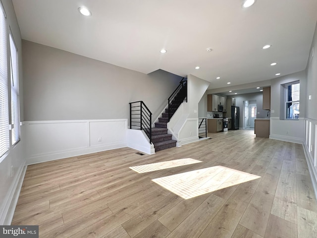 interior space with light wood-type flooring