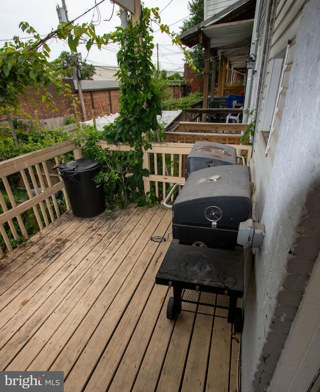 view of wooden deck