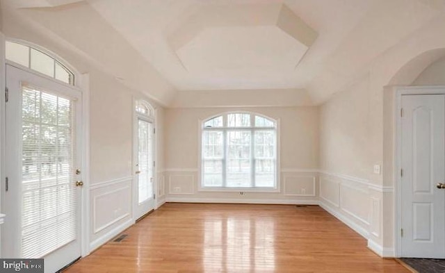 6614 Quander Rd, Alexandria, VA 22307 - entryway featuring a wealth of natural light and light hardwood / wood-style flooring