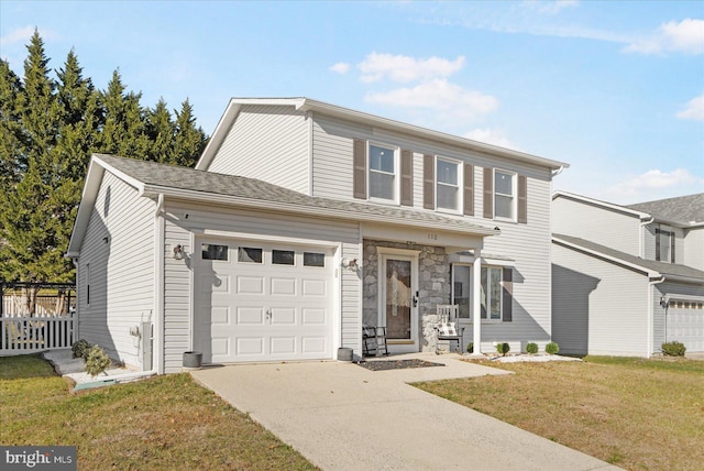 view of property with a front yard