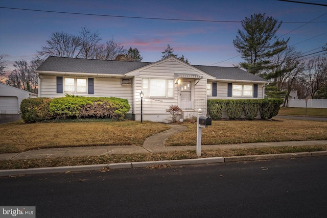 view of front of property