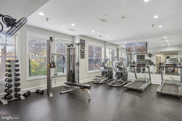 view of exercise room