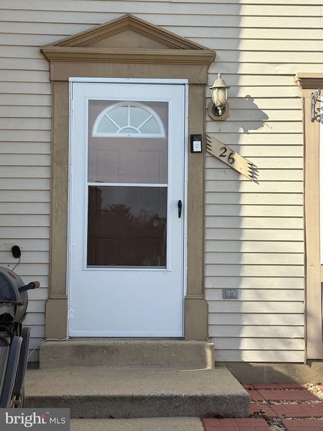 view of doorway to property