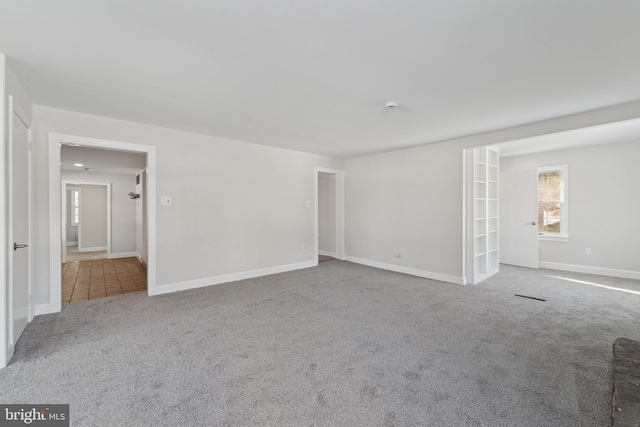 view of carpeted empty room