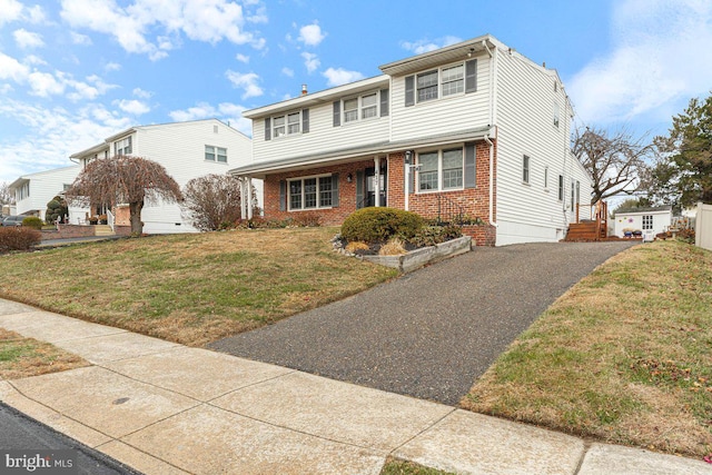 view of property with a front yard