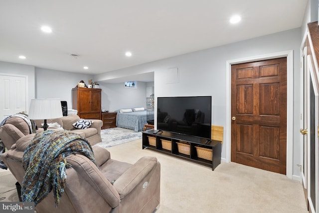 view of carpeted living room