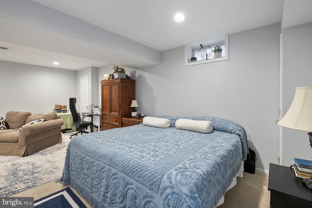 view of carpeted bedroom