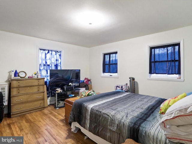 bedroom featuring light hardwood / wood-style floors