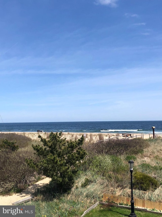 property view of water with a view of the beach