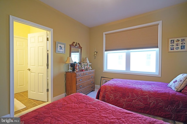 view of tiled bedroom