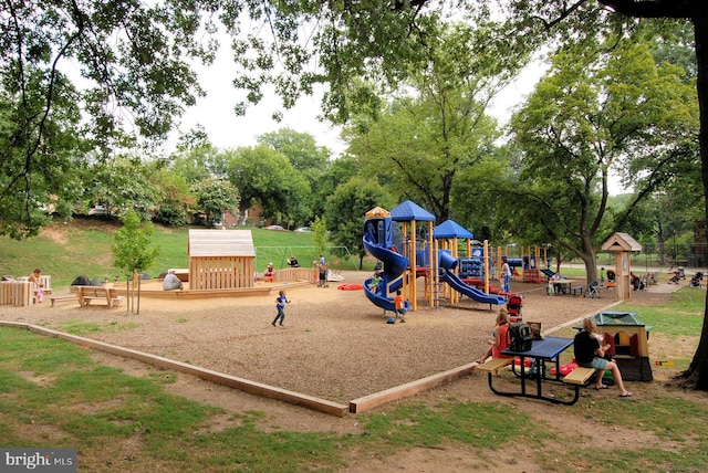 view of jungle gym