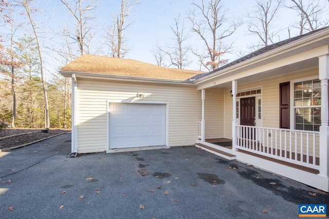 exterior space featuring covered porch