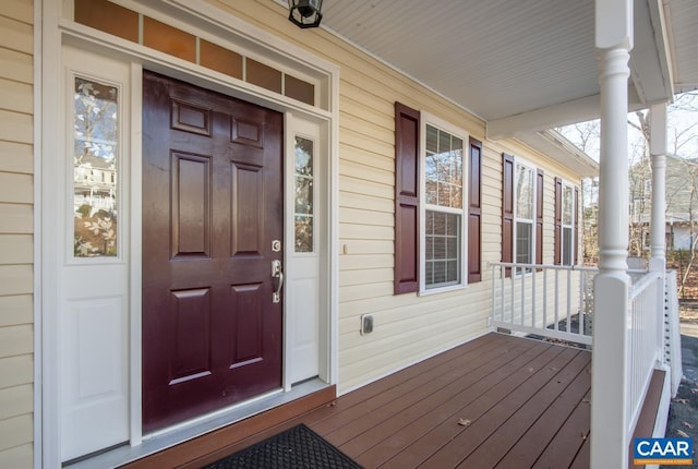 view of doorway to property