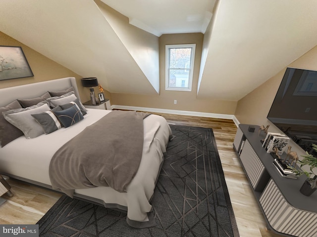 bedroom featuring light hardwood / wood-style flooring