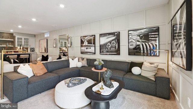 view of carpeted living room