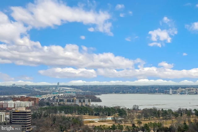 water view featuring a city view