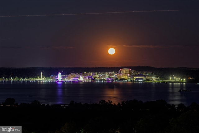 property view of water with a view of city lights