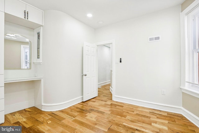 interior space featuring light hardwood / wood-style flooring