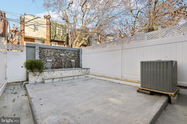 view of patio / terrace featuring central air condition unit