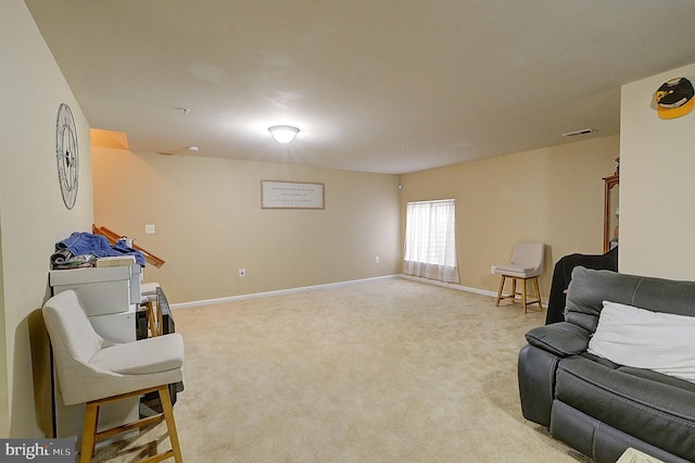 view of carpeted living room