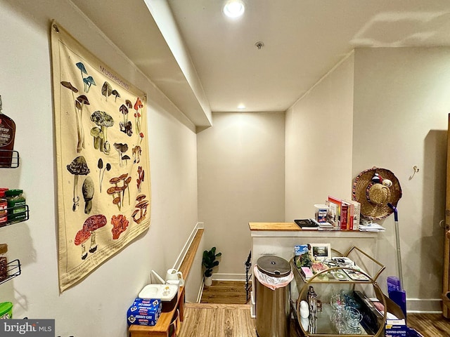 interior space featuring hardwood / wood-style flooring