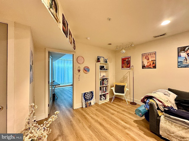 interior space featuring light wood-type flooring