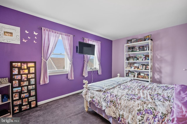 bedroom featuring carpet