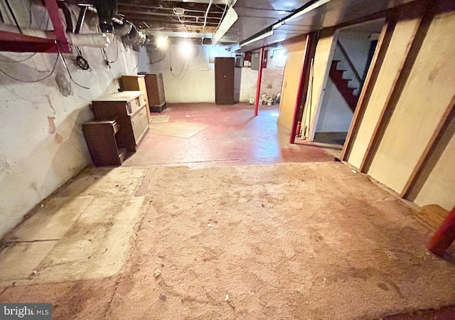 view of basement