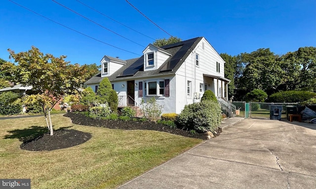 view of property exterior with a yard