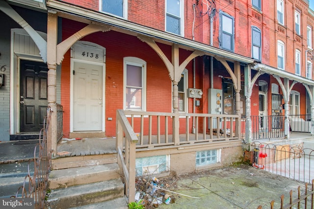 4138 Parrish St, Philadelphia, PA 19104 - property entrance featuring brick siding and covered porch