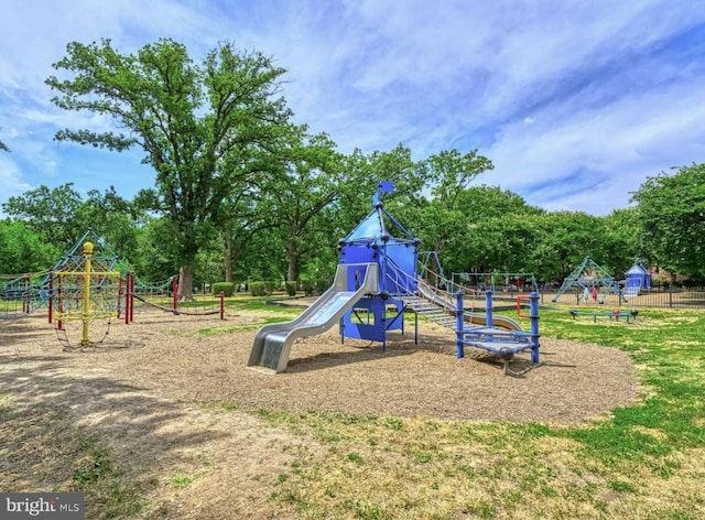 view of jungle gym