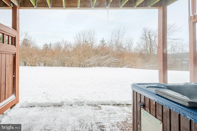 view of snowy yard