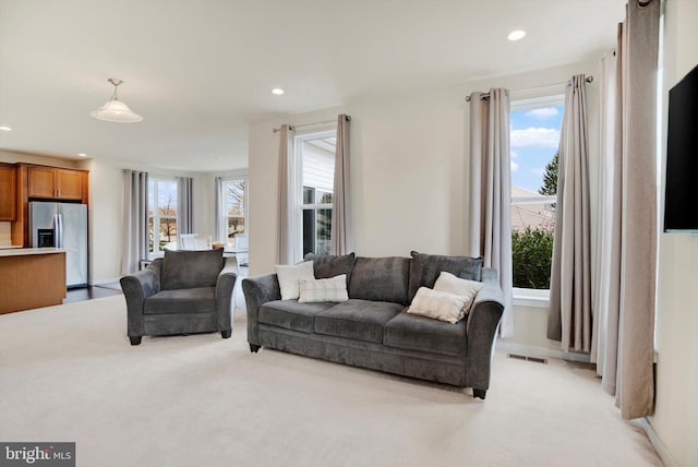 view of carpeted living room