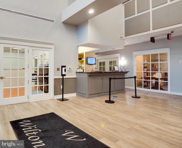 interior space featuring french doors