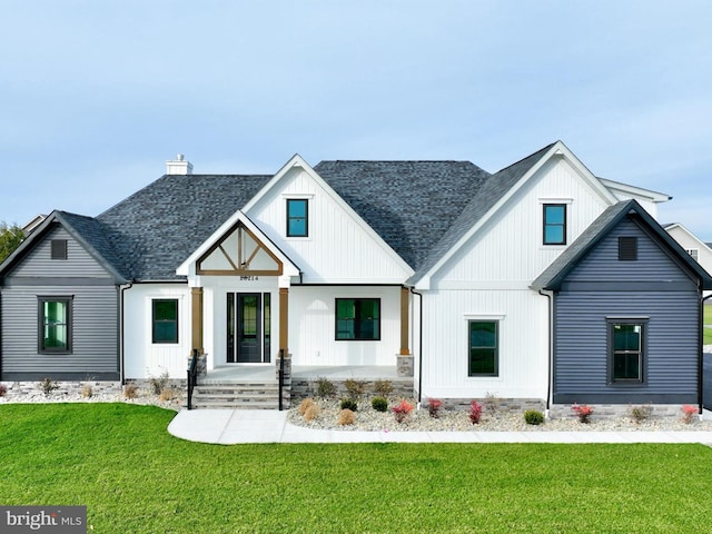 exterior space with a front yard