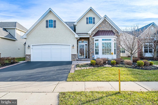 view of front of house with a front yard