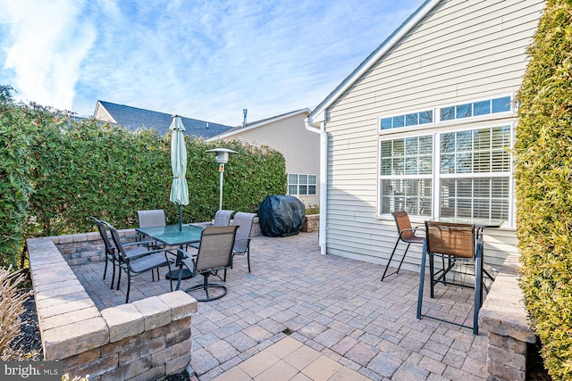 view of patio with grilling area