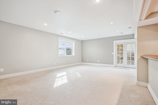 view of carpeted spare room