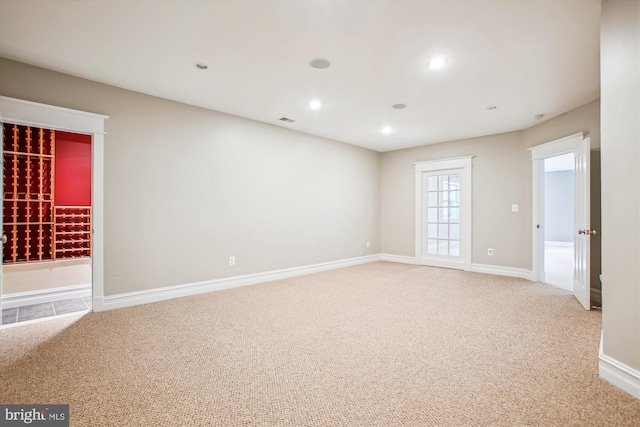 empty room with light carpet