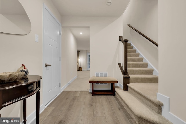 interior space with light wood-type flooring